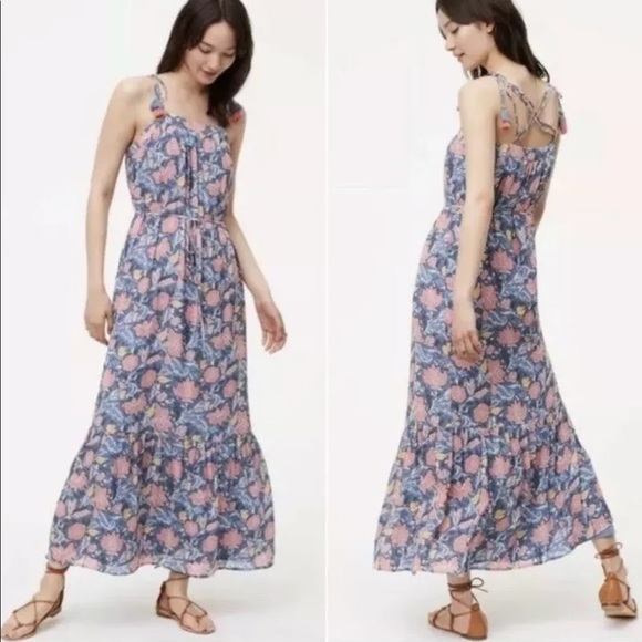 LOFT Dresses & Skirts - LOFT floral halter maxi dress medium